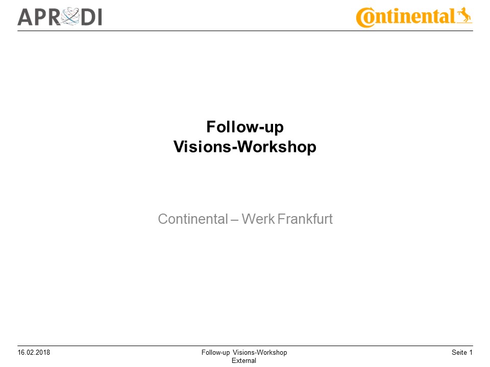 Ergebnispräsentation Followup-Workshop