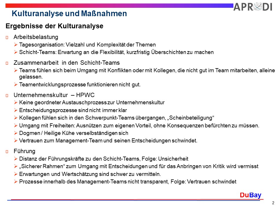 APRODI DuBay Ergebnispräsentation Folie 2