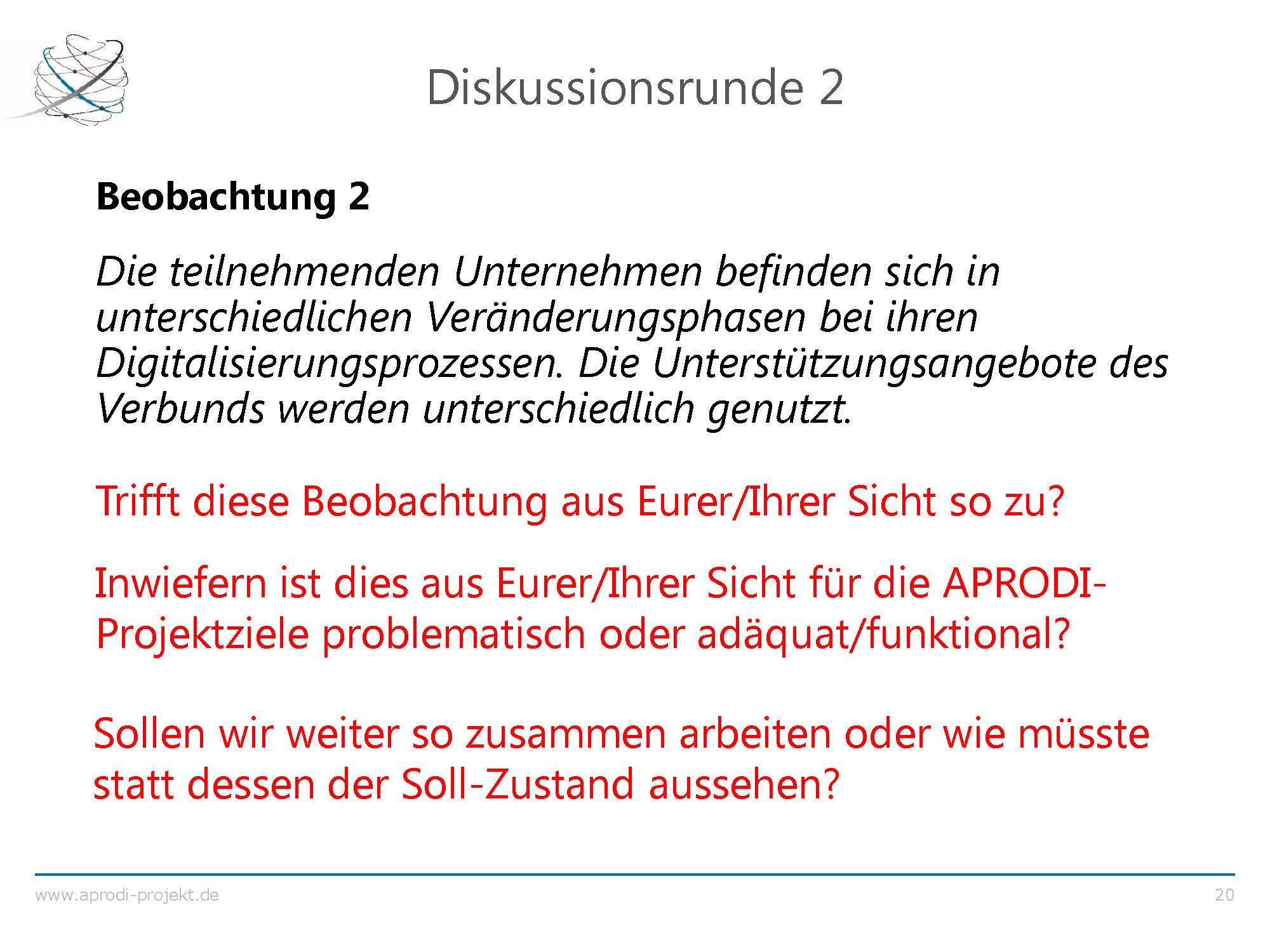 APRODI DuBay Ergebnispräsentation Folie 20