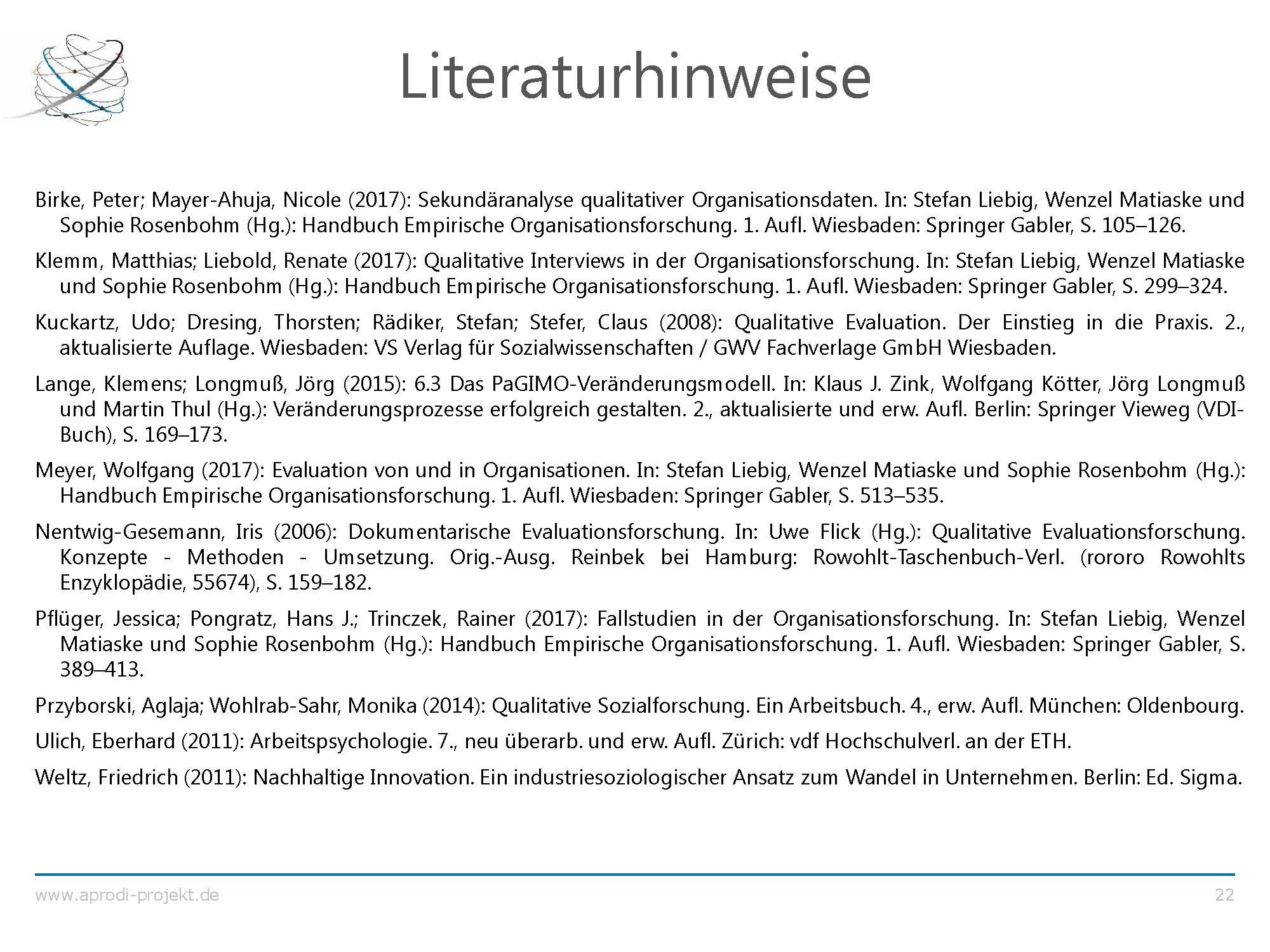 APRODI DuBay Ergebnispräsentation Folie 22