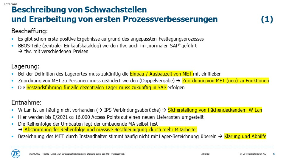 APRODI ZF Digitale Basis für das MET-Management Folie 6